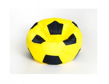 Кресло-мешок Мяч малый желто-черное в Сысерти - sysert.mebel-74.com | фото