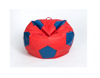 Кресло-мешок Мяч большой Экокожа красно-синее в Сысерти - sysert.mebel-74.com | фото