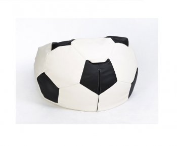 Кресло-мешок Мяч малый бело-черное в Сысерти - sysert.mebel-74.com | фото