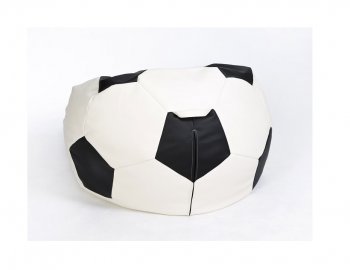 Кресло-мешок Мяч большой бело-черное в Сысерти - sysert.mebel-74.com | фото