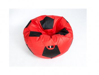 Кресло-мешок Мяч большой Экокожа красно-черное в Сысерти - sysert.mebel-74.com | фото