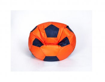 Кресло-мешок Мяч малый оранжево-черное в Сысерти - sysert.mebel-74.com | фото