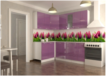 Кухонный гарнитур угловой Волна 1800 (фиолетовый металлик) в Сысерти - sysert.mebel-74.com | фото