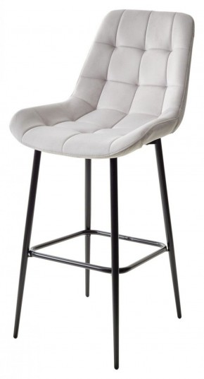 Барный стул ХОФМАН, цвет H-09 Светло-серый, велюр / черный каркас М-City в Сысерти - sysert.mebel-74.com | фото