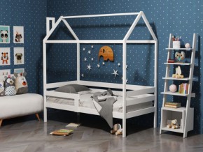 Детская кровать-домик из массива березы Соня-6 (800*1600) Белый/Лак в Сысерти - sysert.mebel-74.com | фото