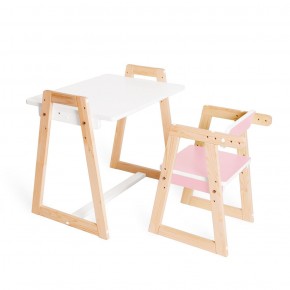 Детская растущая парта и стул Я САМ "Краски" (Розовый) в Сысерти - sysert.mebel-74.com | фото