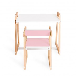 Детская растущая парта и стул Я САМ "Краски" (Розовый) в Сысерти - sysert.mebel-74.com | фото