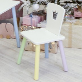 Детский стул Корона (Белый/Белый/Цветной) в Сысерти - sysert.mebel-74.com | фото
