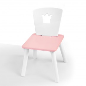 Детский стул Корона (Белый/Розовый/Белый) в Сысерти - sysert.mebel-74.com | фото