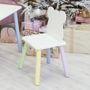 Детский стул Мишутка (Белый/Белый/Цветной) в Сысерти - sysert.mebel-74.com | фото