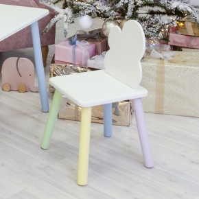 Детский стул Облачко (Белый/Белый/Цветной) в Сысерти - sysert.mebel-74.com | фото