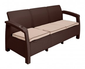 Диван Yalta Premium Sofa 3 Set (Ялта) шоколадный (+подушки под спину) в Сысерти - sysert.mebel-74.com | фото