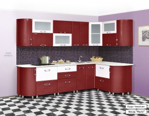Кухонный гарнитур Ника-1 Мыло 2700*1500 в Сысерти - sysert.mebel-74.com | фото
