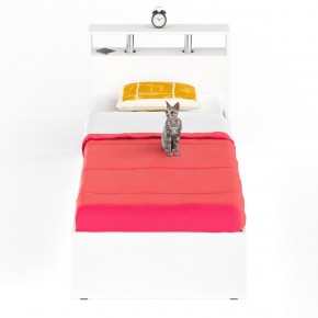 Камелия Кровать 0900, цвет белый, ШхГхВ 93,5х217х78,2 см., сп.м. 900х2000 мм., без матраса, основание есть в Сысерти - sysert.mebel-74.com | фото