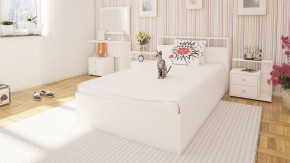 Камелия Кровать 1200, цвет белый, ШхГхВ 123,5х217х78,2 см., сп.м. 1200х2000 мм., без матраса, основание есть в Сысерти - sysert.mebel-74.com | фото