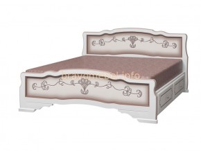 КАРИНА-6 Кровать из массива 1800 (Дуб молочный) с 2-мя ящиками в Сысерти - sysert.mebel-74.com | фото