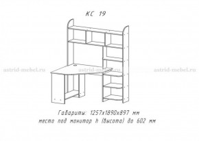 Компьютерный стол №19 (Анкор темный) в Сысерти - sysert.mebel-74.com | фото