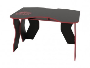 Компьютерный стол КЛ №9.0 (Черный/Красный) в Сысерти - sysert.mebel-74.com | фото