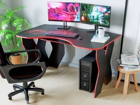 Компьютерный стол КЛ №9.0 (Черный/Красный) в Сысерти - sysert.mebel-74.com | фото