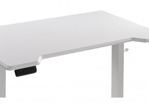 Компьютерный стол Маркос с механизмом подъема 120х75х75 белый / шагрень белая в Сысерти - sysert.mebel-74.com | фото
