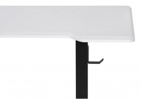 Компьютерный стол Маркос с механизмом подъема 140х80х75 белая шагрень / черный в Сысерти - sysert.mebel-74.com | фото