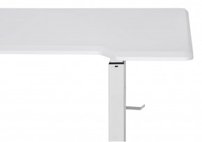 Компьютерный стол Маркос с механизмом подъема 140х80х75 белый / шагрень белая в Сысерти - sysert.mebel-74.com | фото