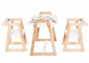 Комплект детской мебели стол и  два стула Я САМ "Лофт-Дуо" (Белый) в Сысерти - sysert.mebel-74.com | фото