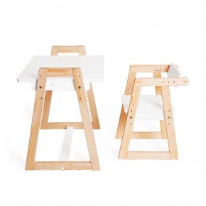 Комплект детской мебели стол и  два стула Я САМ "Лофт-Дуо" (Белый) в Сысерти - sysert.mebel-74.com | фото