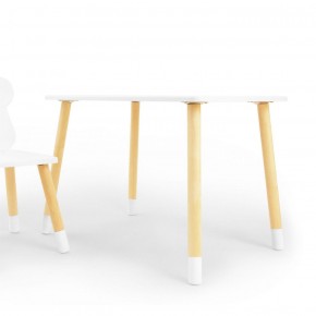 Комплект детской мебели стол и стул Корона (Белый/Белый/Береза) в Сысерти - sysert.mebel-74.com | фото