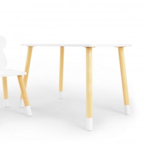 Комплект детской мебели стол и стул Звездочка (Белый/Белый/Береза) в Сысерти - sysert.mebel-74.com | фото