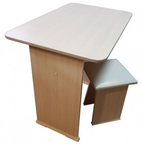 Кухонный стол ЛДСП + 2 табурета в Сысерти - sysert.mebel-74.com | фото