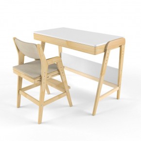 Комплект растущий стол и стул с чехлом 38 попугаев «Вуди» (Белый, Береза, Беж) в Сысерти - sysert.mebel-74.com | фото