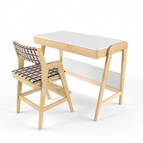 Комплект растущий стол и стул с чехлом 38 попугаев «Вуди» (Белый, Без покрытия, Клетка) в Сысерти - sysert.mebel-74.com | фото