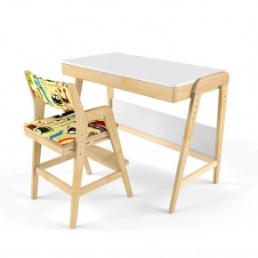 Комплект растущий стол и стул с чехлом 38 попугаев «Вуди» (Белый, Без покрытия, Монстры) в Сысерти - sysert.mebel-74.com | фото