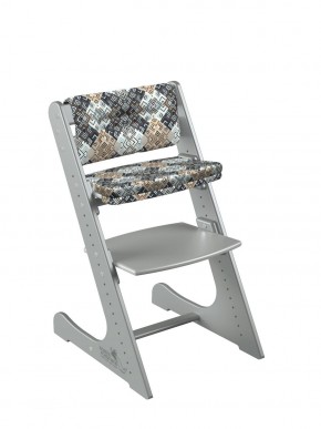 Комплект растущий стул и подушки Конёк Горбунёк Комфорт  (Серый металлик, Лабиринт) в Сысерти - sysert.mebel-74.com | фото