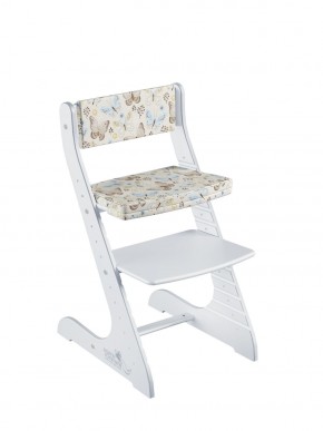 Комплект растущий стул и подушки Конёк Горбунёк Стандарт (Белый, Бабочки) в Сысерти - sysert.mebel-74.com | фото