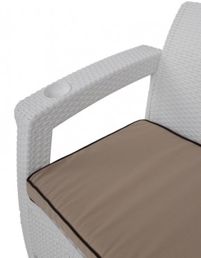 Комплект уличной мебели Yalta Premium Terrace Triple Set (Ялта) белый (+подушки под спину) в Сысерти - sysert.mebel-74.com | фото