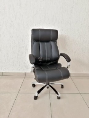 Кресло Barneo K-303 для руководителя (черная экокожа) в Сысерти - sysert.mebel-74.com | фото