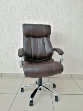 Кресло Barneo K-303 для руководителя (коричневая экокожа) в Сысерти - sysert.mebel-74.com | фото