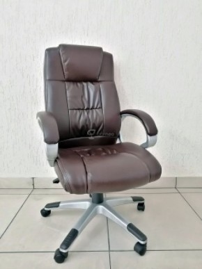 Кресло Barneo K-6 для руководителя (коричневая экокожа) в Сысерти - sysert.mebel-74.com | фото