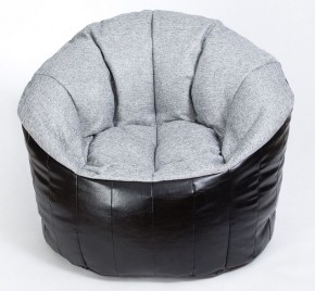 Кресло бескаркасное Релакс Люкс (Серый/Черный) в Сысерти - sysert.mebel-74.com | фото