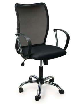 Кресло BRABIX "Spring MG-308" (хром, ткань черная) 531403 в Сысерти - sysert.mebel-74.com | фото