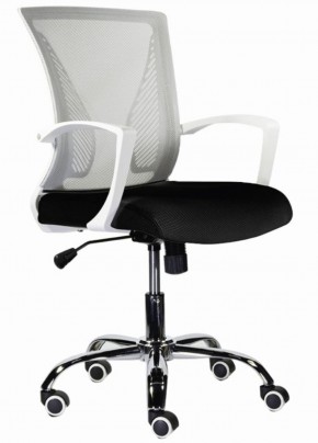 Кресло BRABIX "Wings MG-306" (пластик белый, хром, сетка, серое/черное) 532010 в Сысерти - sysert.mebel-74.com | фото