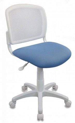 Кресло детское Бюрократ CH-W296NX/26-24 белый TW-15 голубой 26-24 в Сысерти - sysert.mebel-74.com | фото