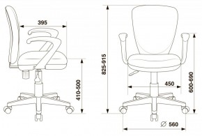 Кресло детское Бюрократ KD-W10AXSN/26-25 серый в Сысерти - sysert.mebel-74.com | фото