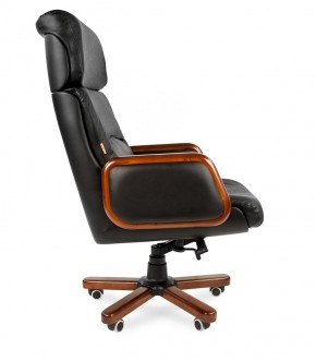 Кресло для руководителя CHAIRMAN 417 (Натуральная кожа) Черное в Сысерти - sysert.mebel-74.com | фото