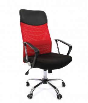 Кресло для руководителя CHAIRMAN 610 N (15-21 черный/сетка красный) в Сысерти - sysert.mebel-74.com | фото