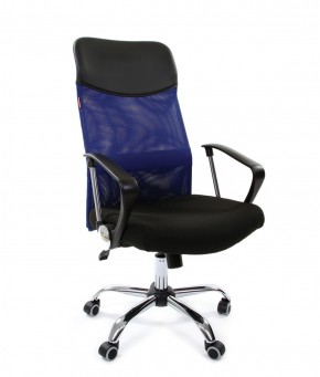 Кресло для руководителя CHAIRMAN 610 N (15-21 черный/сетка синий) в Сысерти - sysert.mebel-74.com | фото