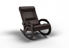 Кресло-качалка Вилла 11-К-КР (экокожа/венге) КРЕМ в Сысерти - sysert.mebel-74.com | фото