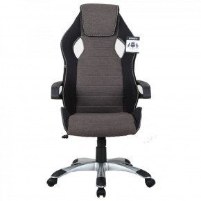 Кресло компьютерное BRABIX Techno GM-002 (ткань) черное/серое, вставки белые (531815) в Сысерти - sysert.mebel-74.com | фото